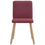 Voir la diapositive 4 : VIDAXL Chaises a manger lot de 2 rouge bordeaux tissu