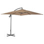 Voir la diapositive 3 : VIDAXL Parasol de jardin en porte-a-faux avec poteau en acier taupe