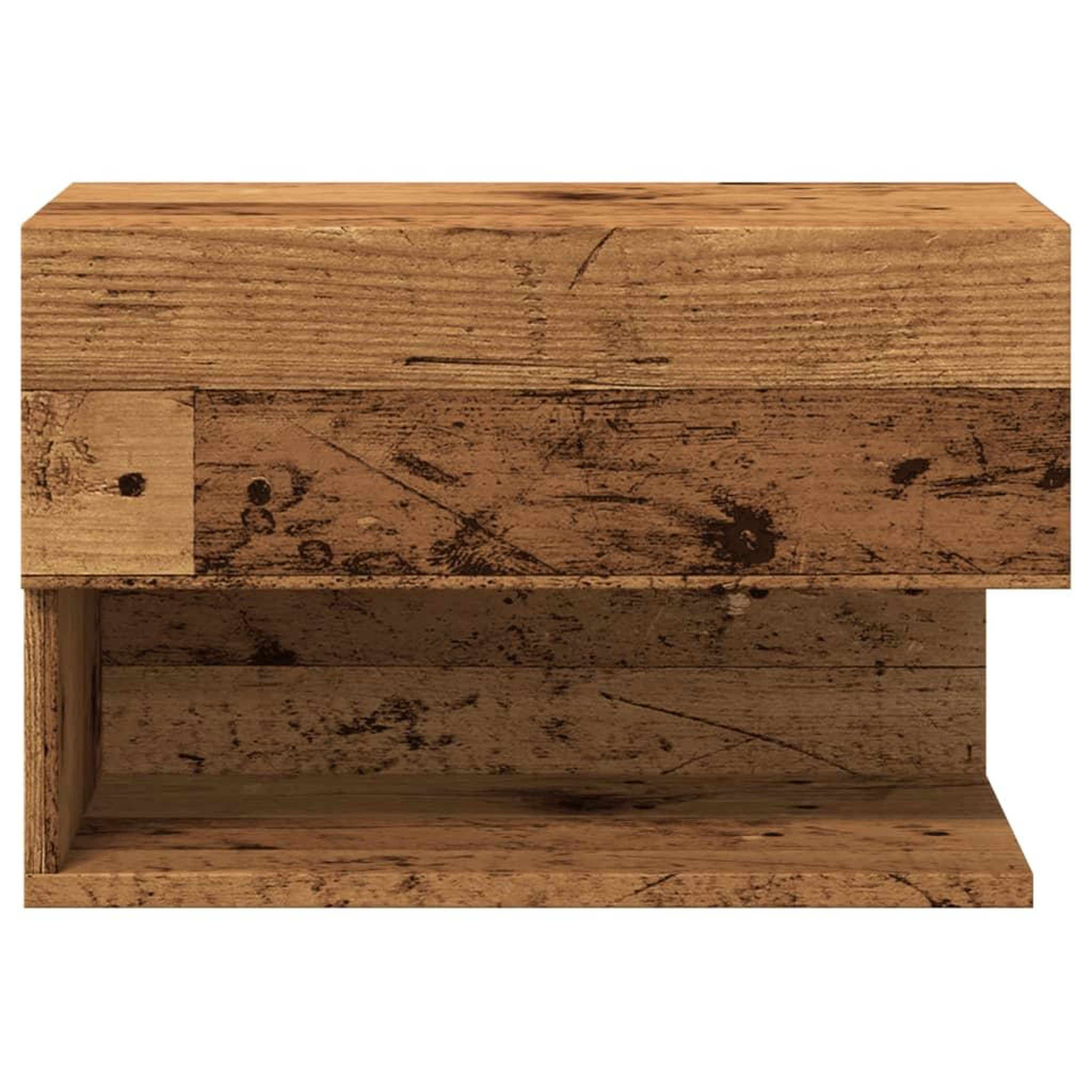 Voir la diapositive 5 : VIDAXL Tables de chevet murales 2 pcs vieux bois