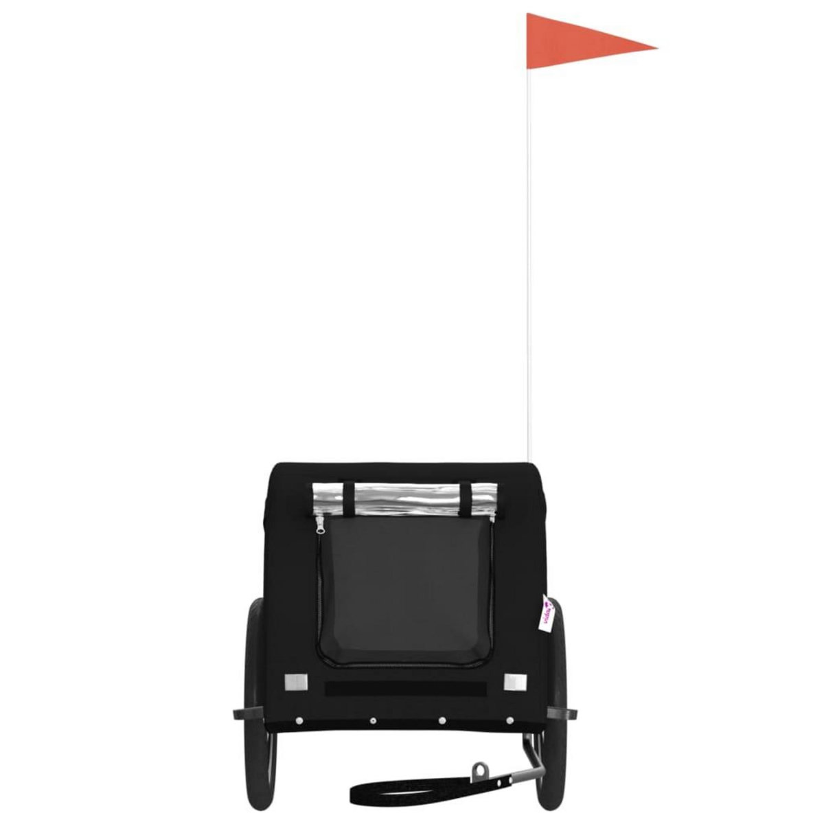 VIDAXL Remorque de velo pour animaux de compagnie noir