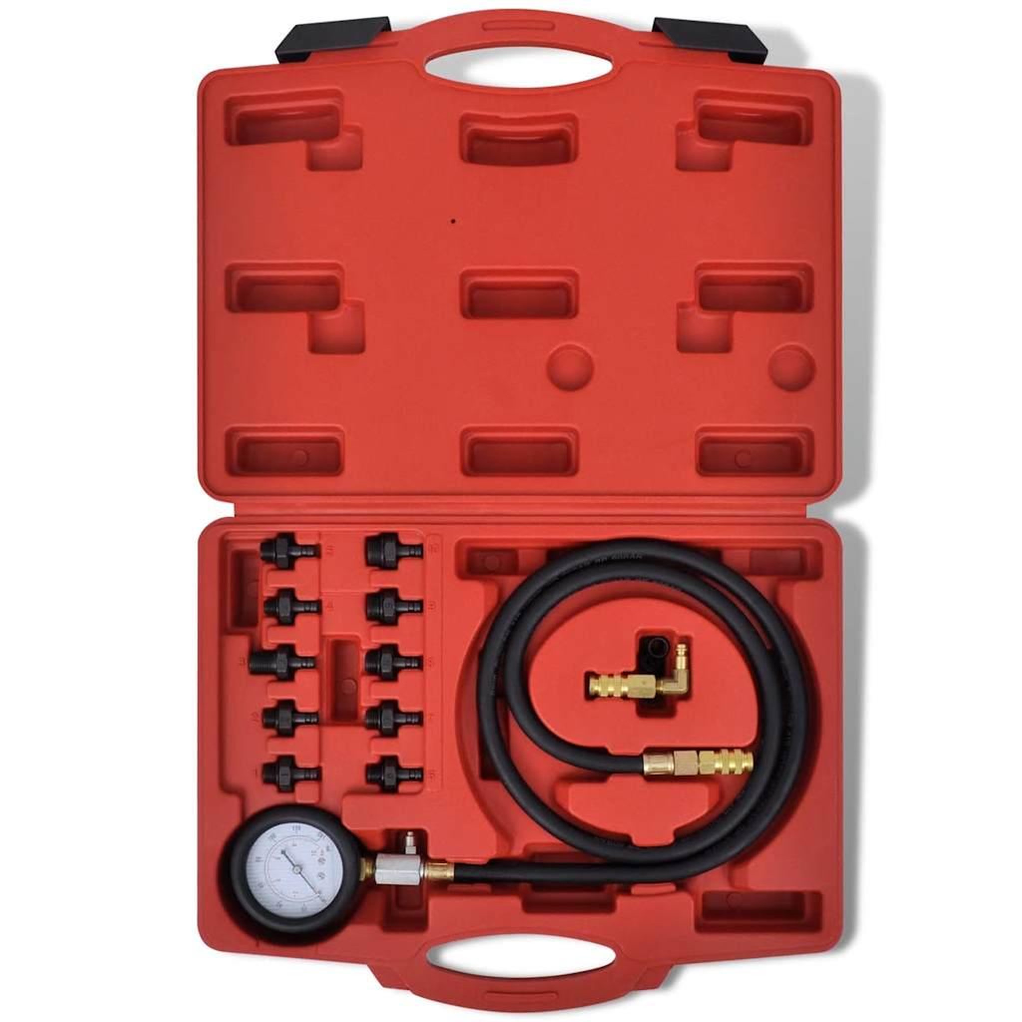Voir la diapositive 3 : VIDAXL Kit a outils de test de pression de l'huile et du moteur
