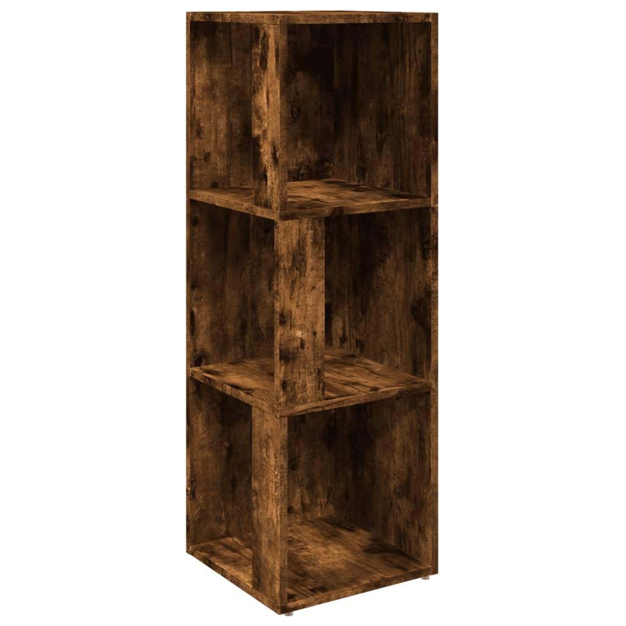 Voir la diapositive 2 : VIDAXL Armoire d'angle Chene fume 33x33x100 cm Bois d'ingenierie