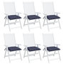 Voir la diapositive 4 : VIDAXL Coussins de chaise lot de 6 bleu marine 50x50x7 cm tissu oxford