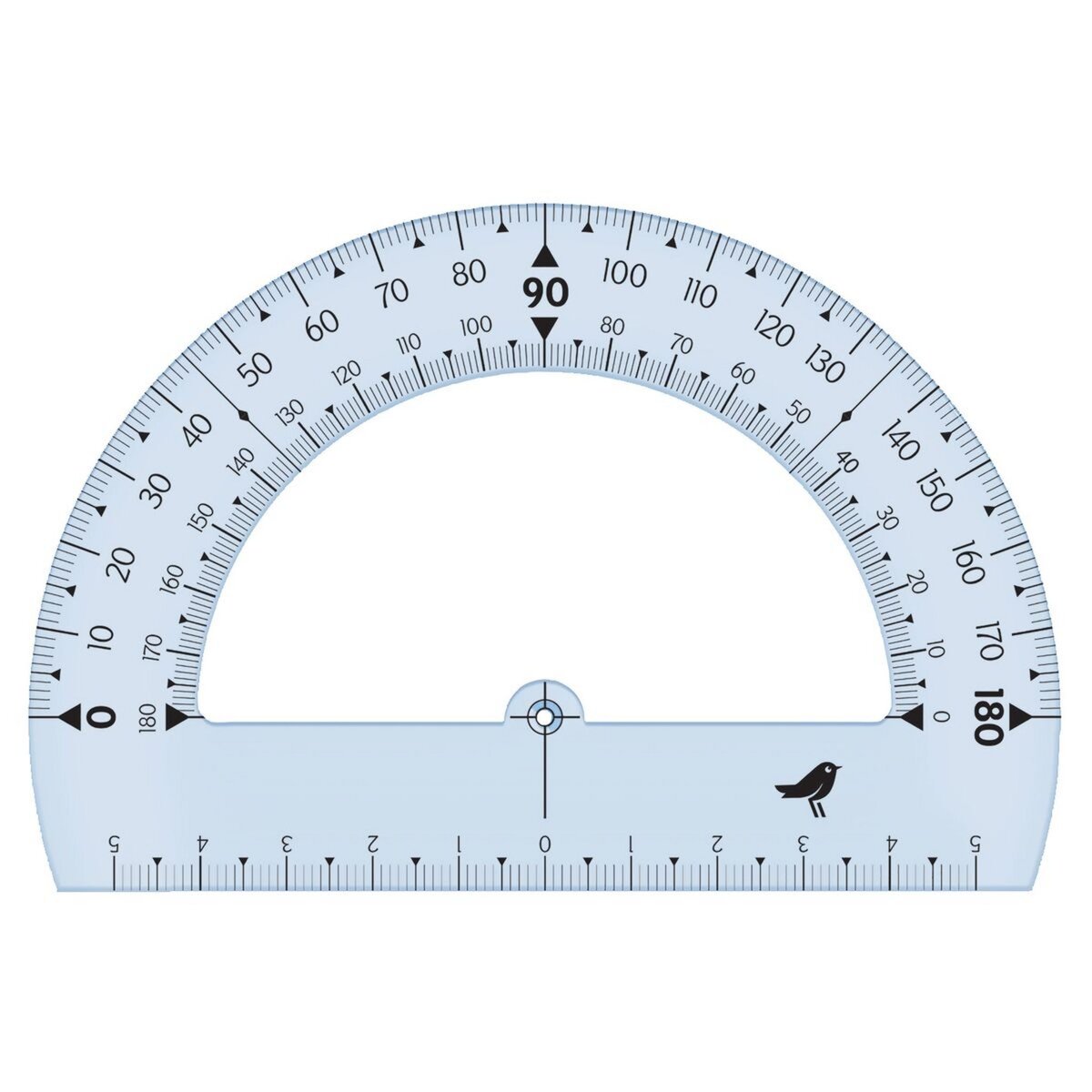 AUCHAN Rapporteur en plastique extra résistant 12cm 180° coloris aléatoire