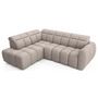 Voir la diapositive 6 : BEST MOBILIER Basile - canapé d'angle gauche 4 places assise extensible électrique avec coffre en tissu texturé
