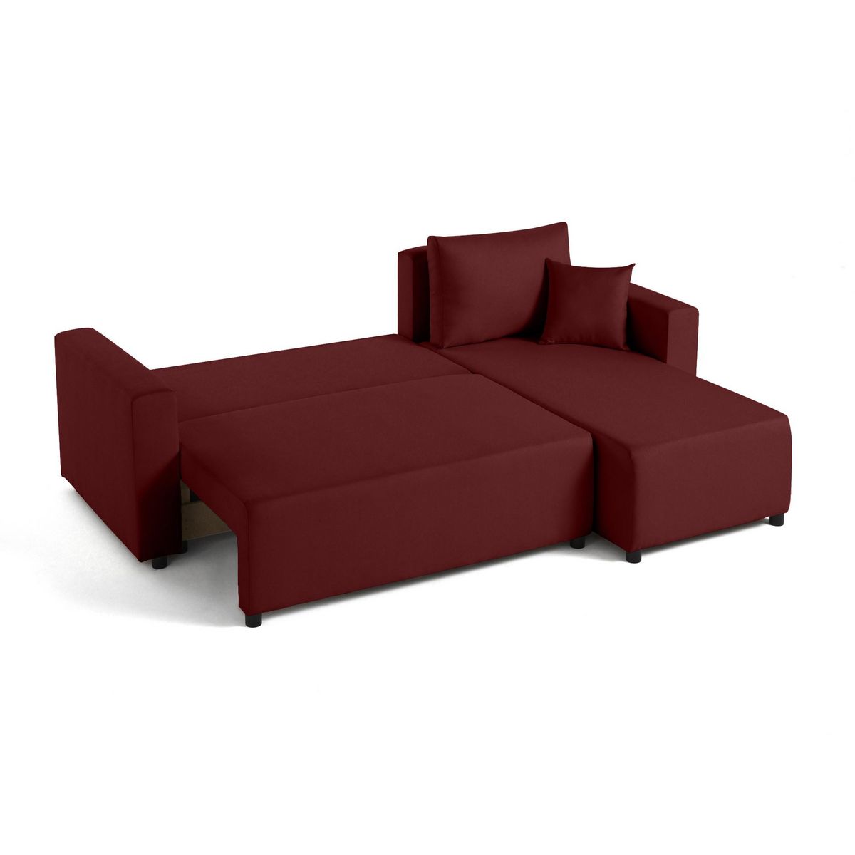 BEST MOBILIER Regala - canapé d'angle réversible - 4 places - convertible avec coffre - en tissu