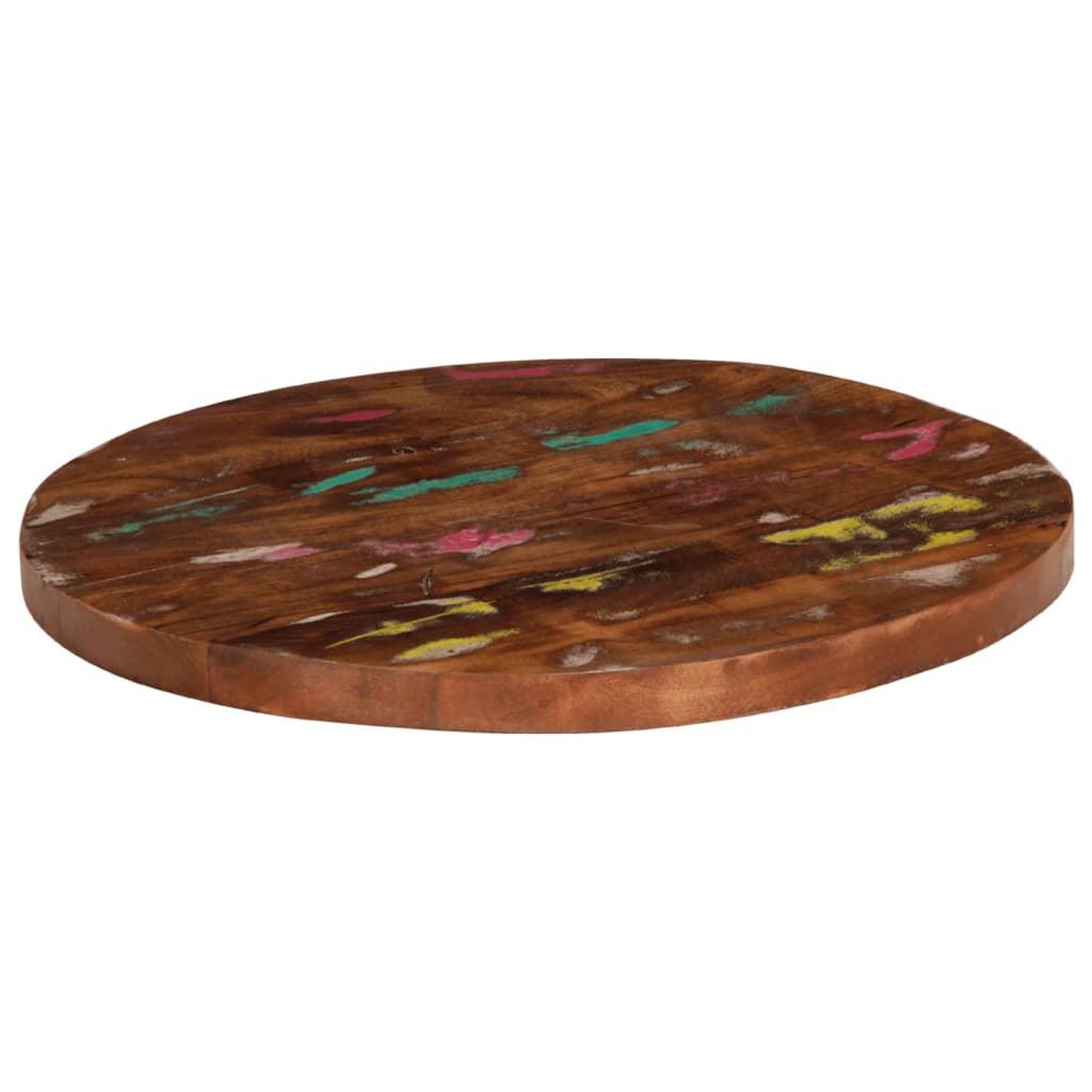 Voir la diapositive 2 : VIDAXL Dessus de table Ø 50x2,5 cm rond bois massif de recuperation