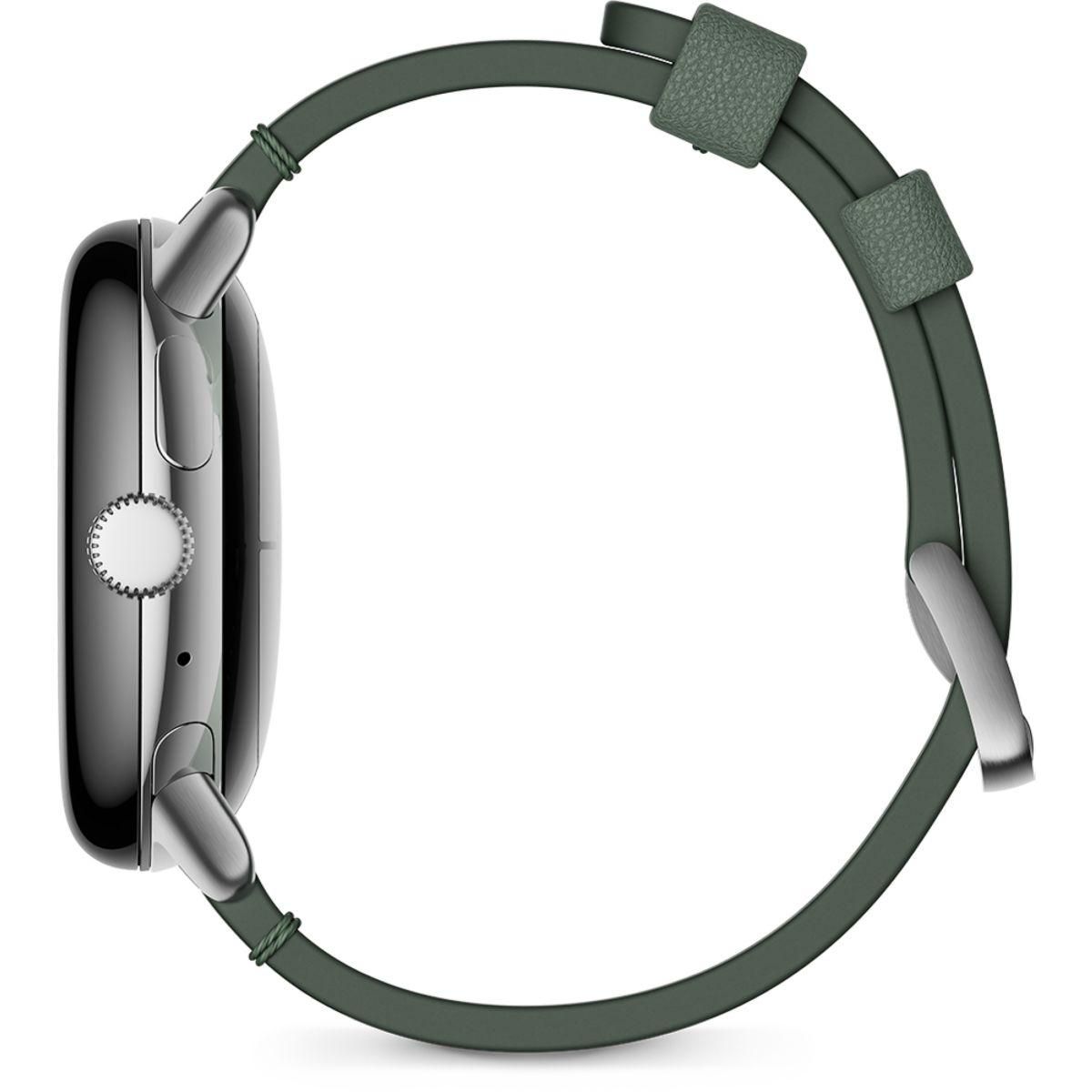 GOOGLE Bracelet Pixel Watch Cuir large vert