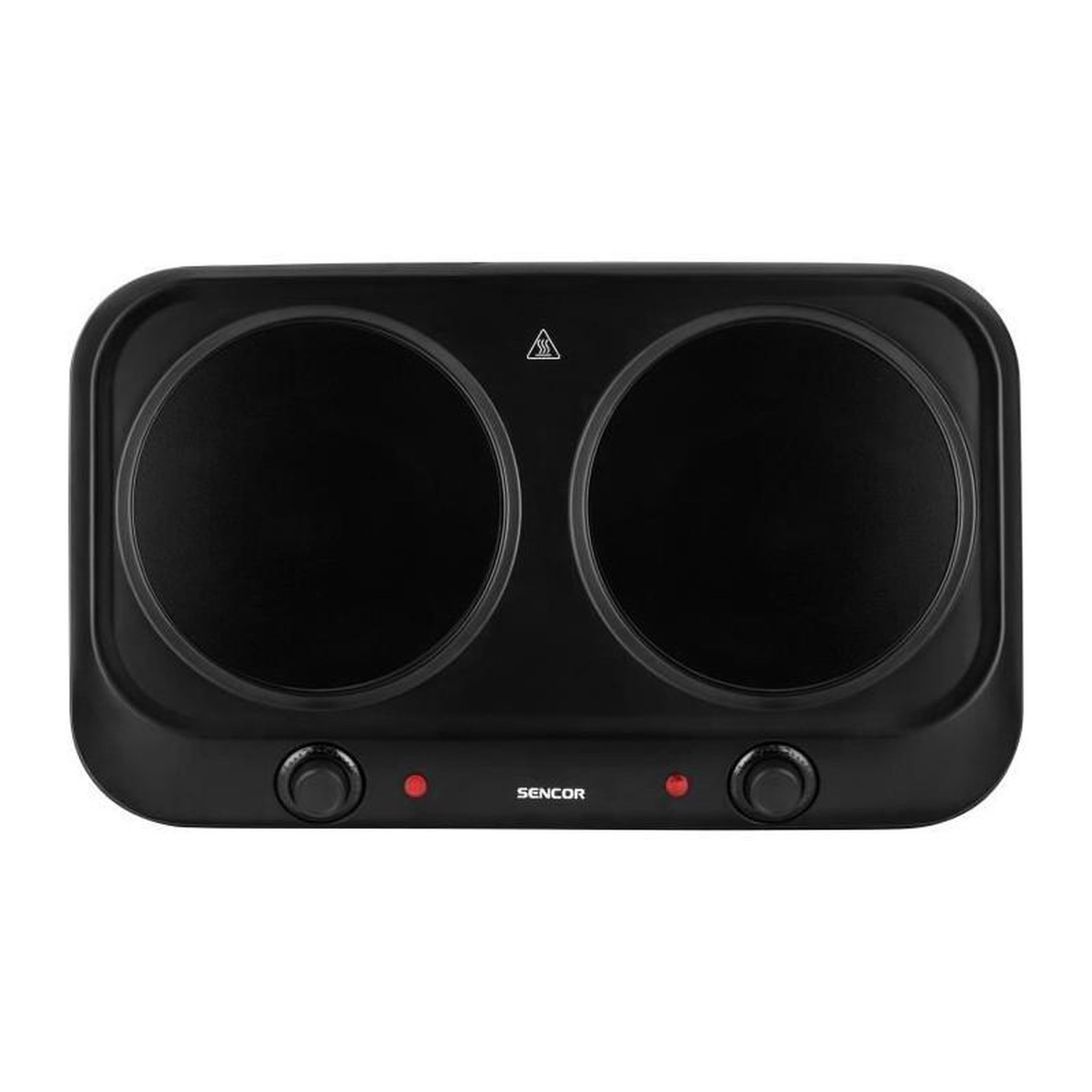 Voir la diapositive 2 : SENCO Plaque de cuisson infrarouge - SENCOR - SCP 2263BK - 2400 W - 2 foyers - Noir