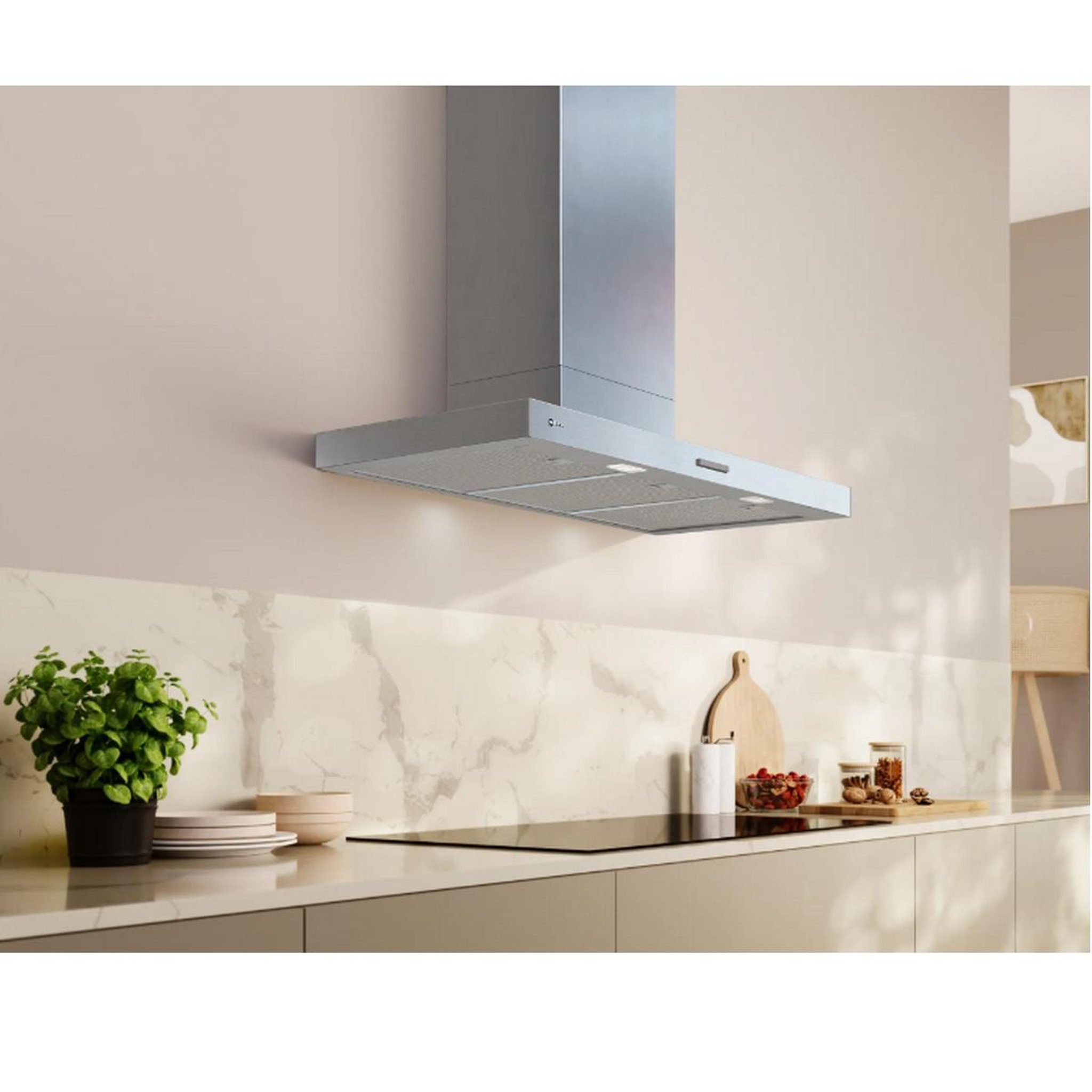 Voir la diapositive 6 : Neff Hotte décorative murale 90cm 594m3/h inox - d95bcc2l0
