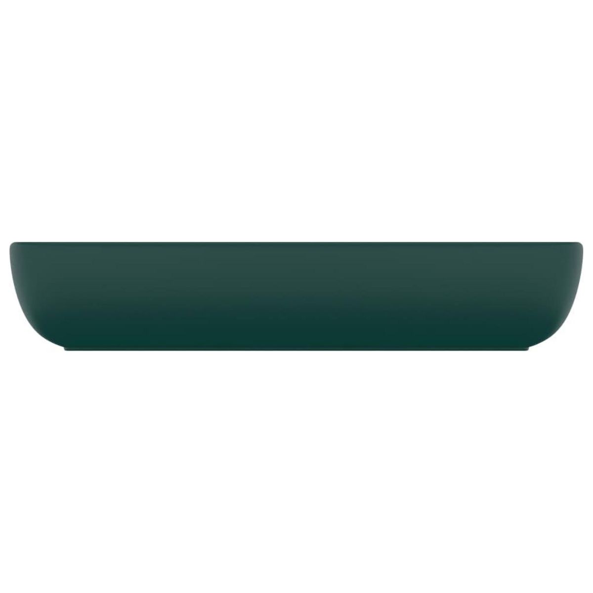 VIDAXL Lavabo de luxe rectangulaire Vert fonce mat 71x38 cm Ceramique