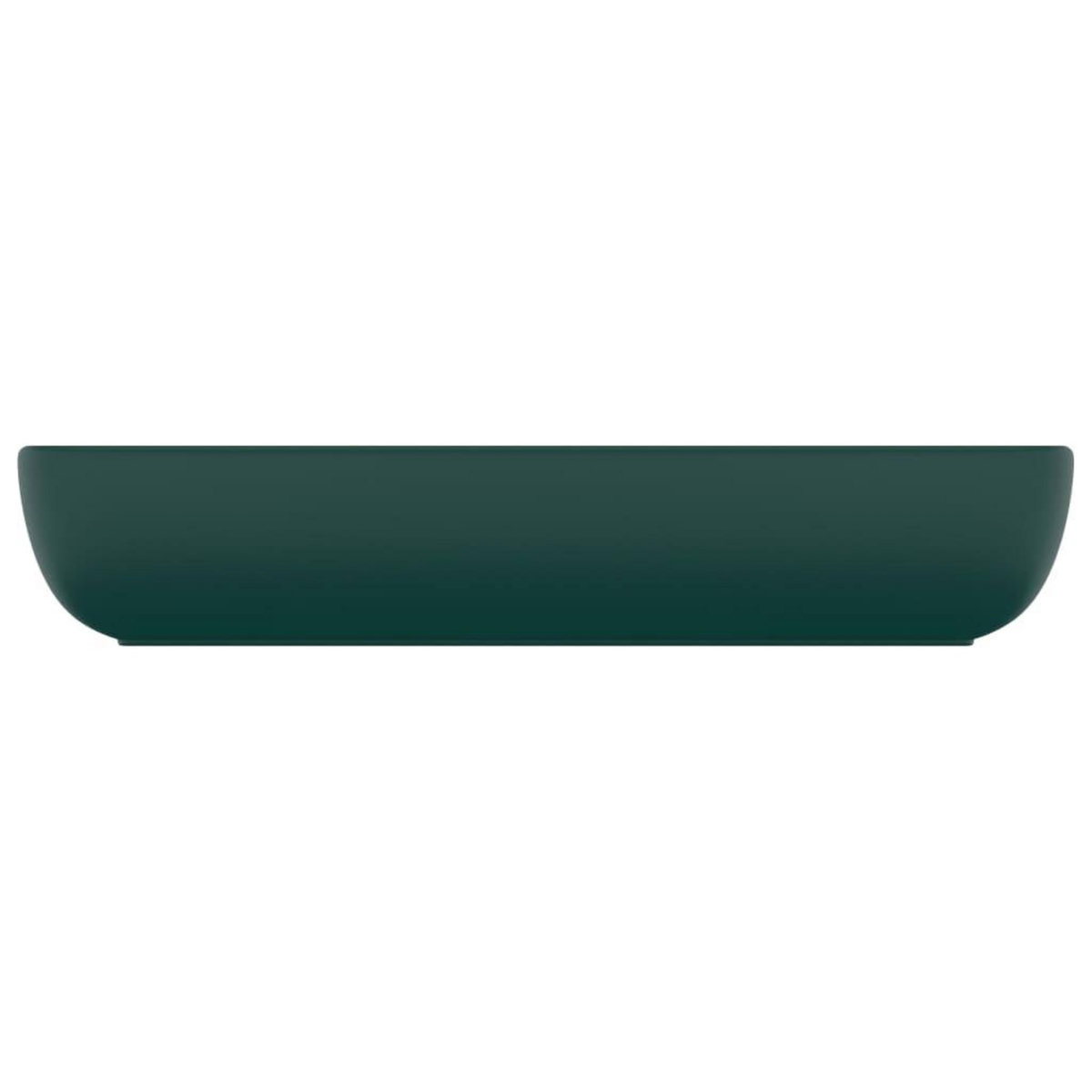 VIDAXL Lavabo de luxe rectangulaire Vert fonce mat 71x38 cm Ceramique