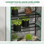 Voir la diapositive 4 : OUTSUNNY Serre de jardin balcon 5 niveaux porte acier PE blanc