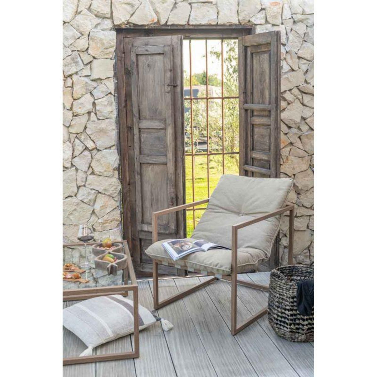 Paris Prix Lot de 2 Paniers Déco  Compact  46cm Marron Foncé