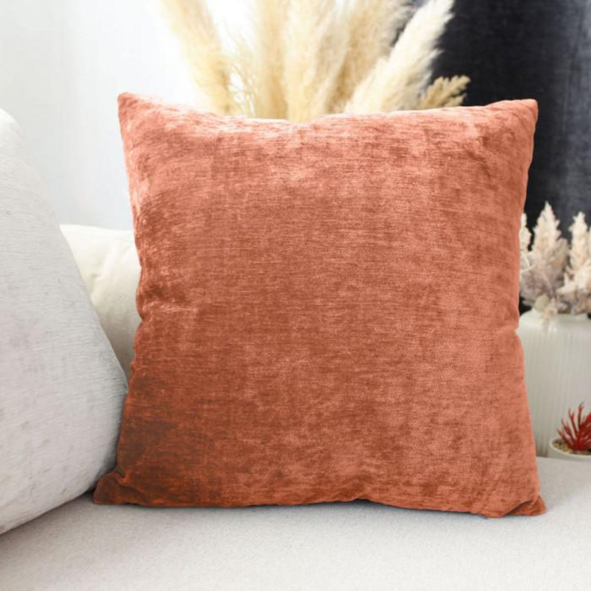 Paris Prix Coussin Déco en Velours  Velvet  40x40cm Cuivre