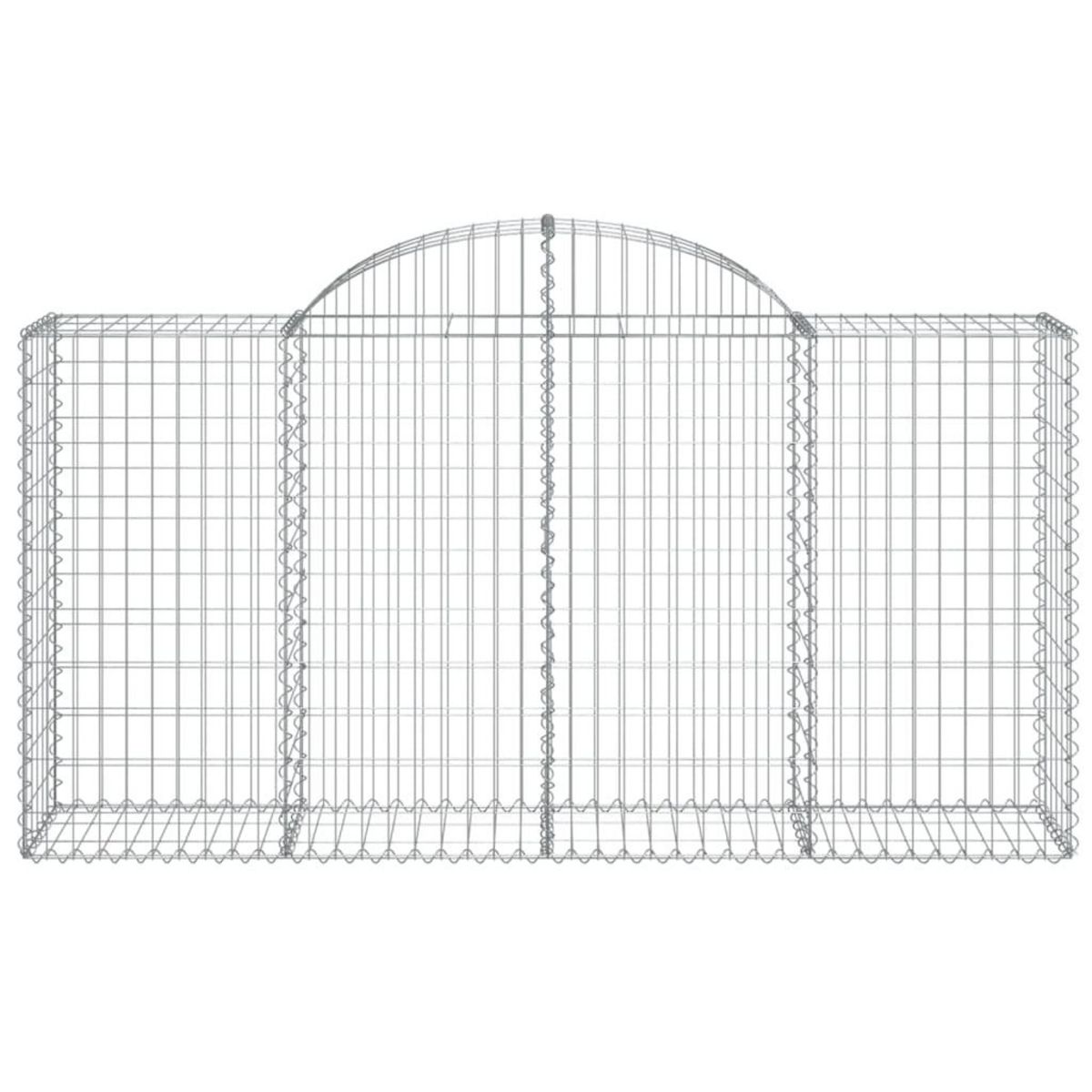 VIDAXL Paniers a gabions arques 2 pcs 200x50x100/120 cm fer galvanise