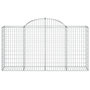 Voir la diapositive 4 : VIDAXL Paniers a gabions arques 2 pcs 200x50x100/120 cm fer galvanise