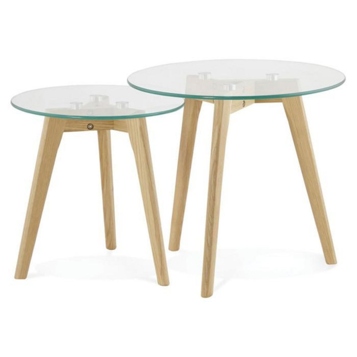 Paris Prix Lot de 2 Tables d'Appoint  Kastra  50cm Transparent