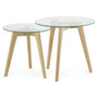 Voir la diapositive 3 : Paris Prix Lot de 2 Tables d'Appoint  Kastra  50cm Transparent