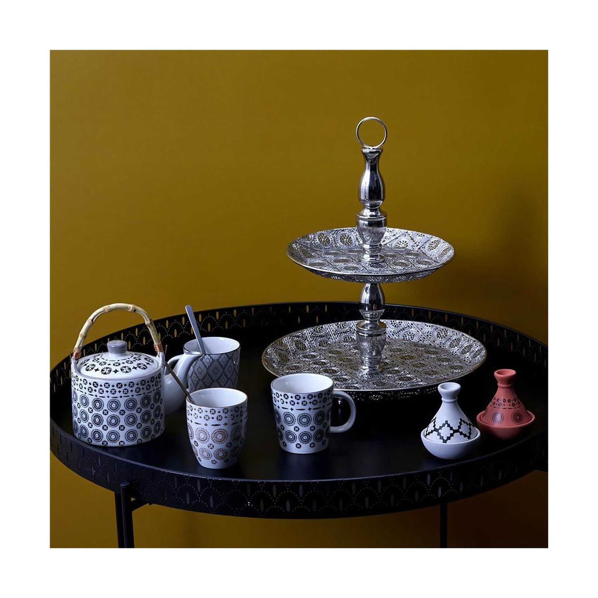 Voir la diapositive 5 : The Home Deco Factory Plateau de Présentation  Mirage  49cm Argent