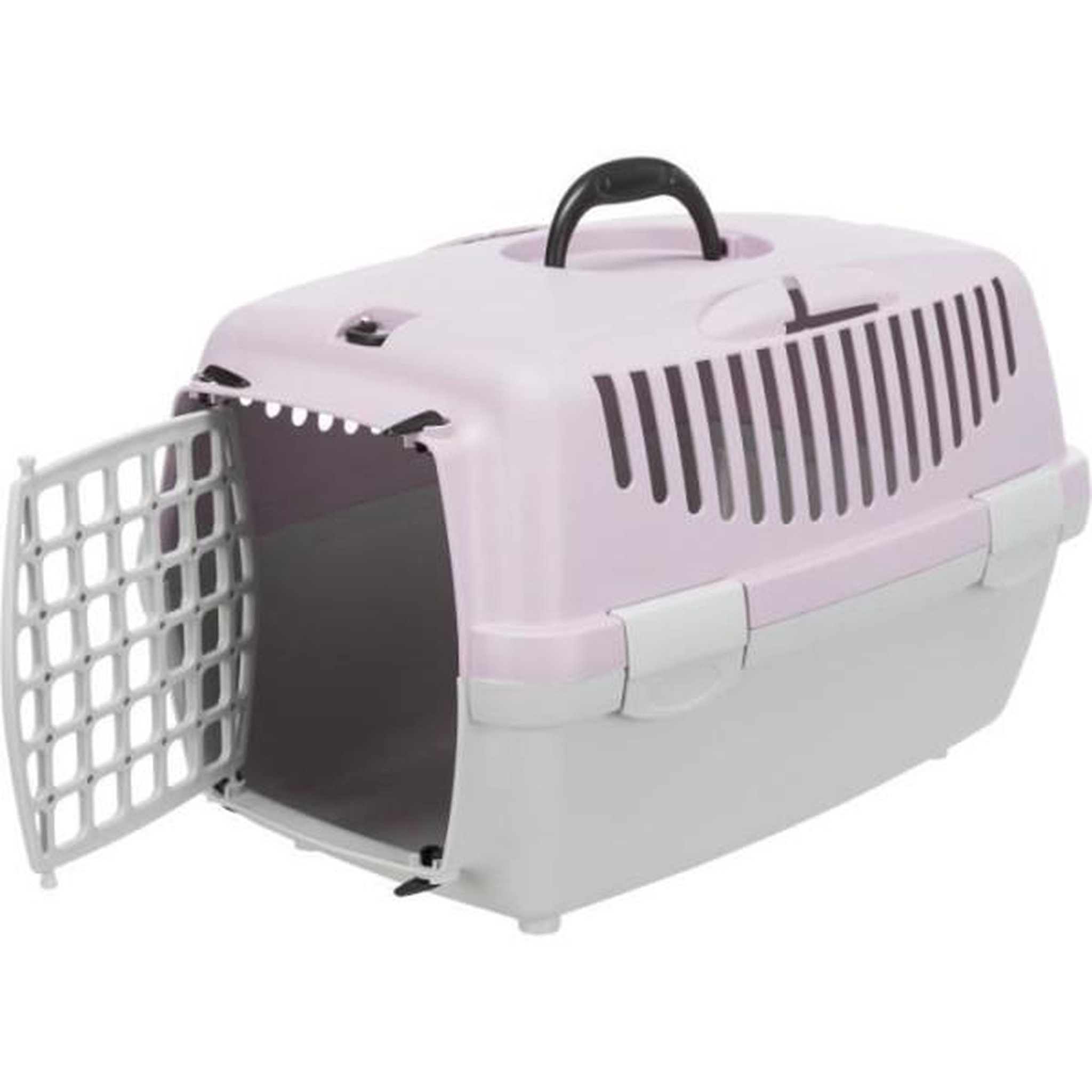Voir la diapositive 2 : Trixie Box de transport - TRIXIE - Capri 1 - XS : 32 x 31 x 48 cm - Gris clair / Mauve