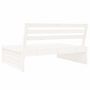 Voir la diapositive 5 : VIDAXL Canape central de jardin blanc 120x80 cm bois de pin massif