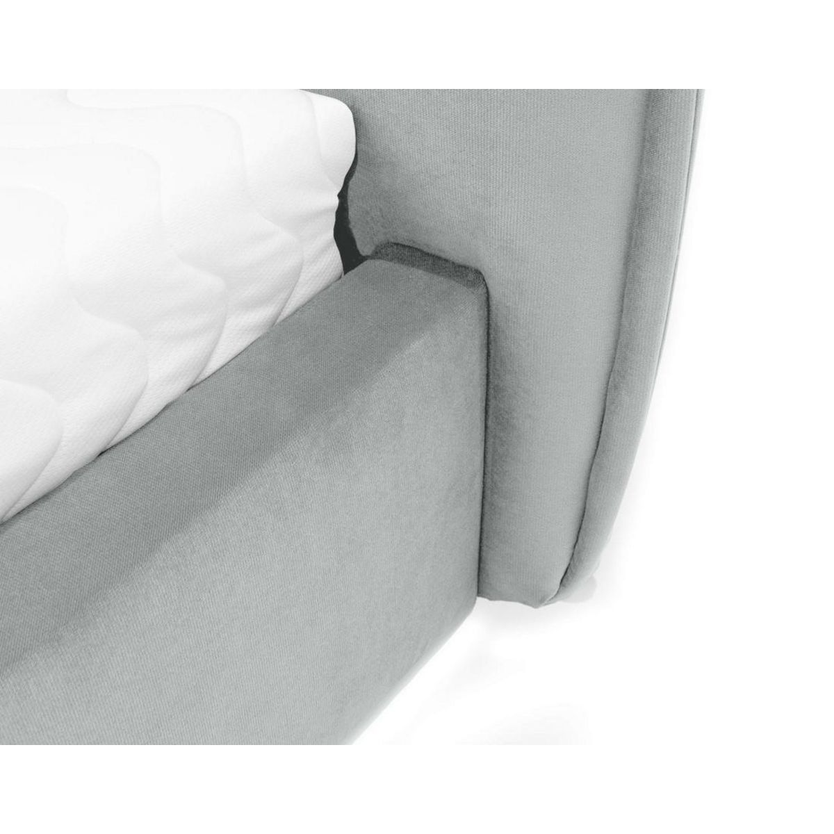 BEST MOBILIER Emy - lit coffre - 140x200 cm - en velours - sommier inclus