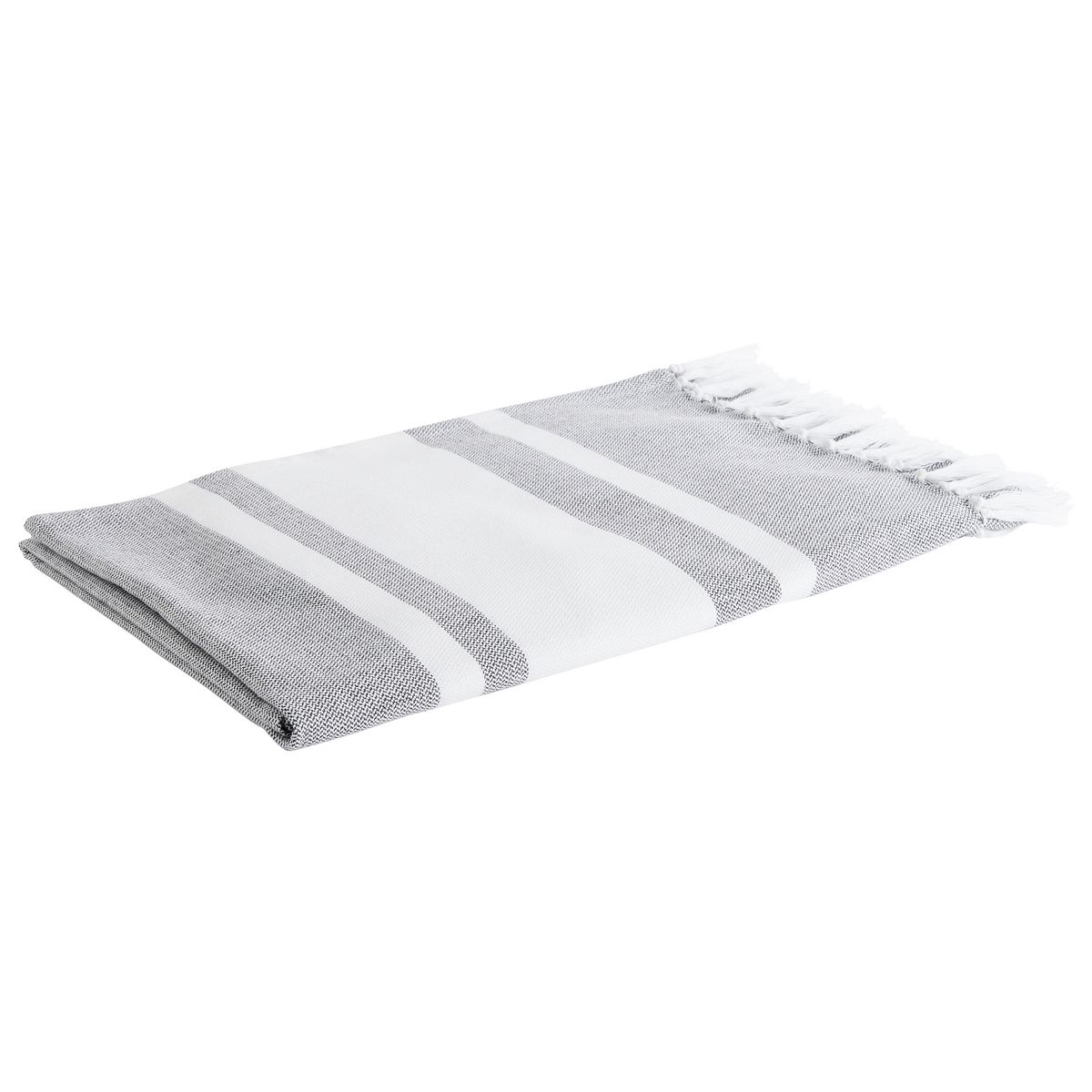 ACTUEL Foutah de plage en coton 180g/m² finition frange SAND