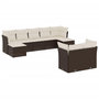 Voir la diapositive 2 : VIDAXL Salon de jardin avec coussins 9 pcs marron resine tressee