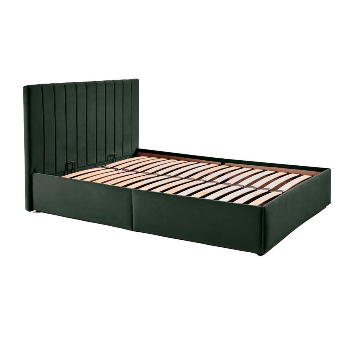 BEST MOBILIER Klimt - lit coffre - 160x200 - en velours - sommier inclus
