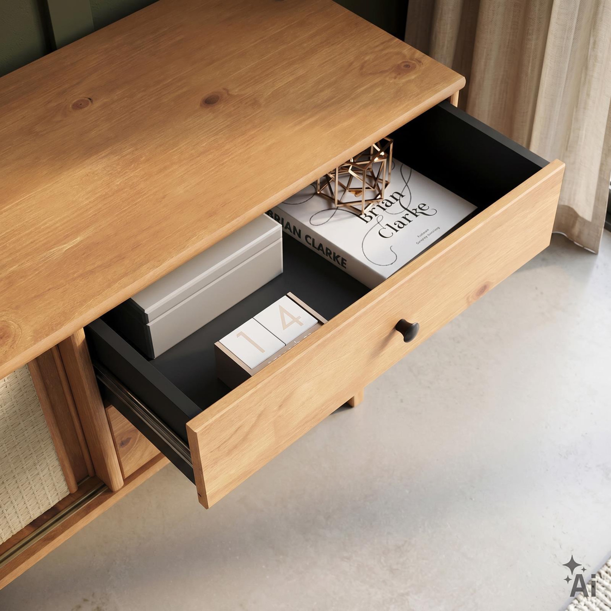 Voir la diapositive 6 : IDIMEX Meuble TV SIMONA L 175 cm en bois massif
