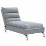 Voir la diapositive 2 : VIDAXL Chaise longue de massage avec coussins gris clair tissu