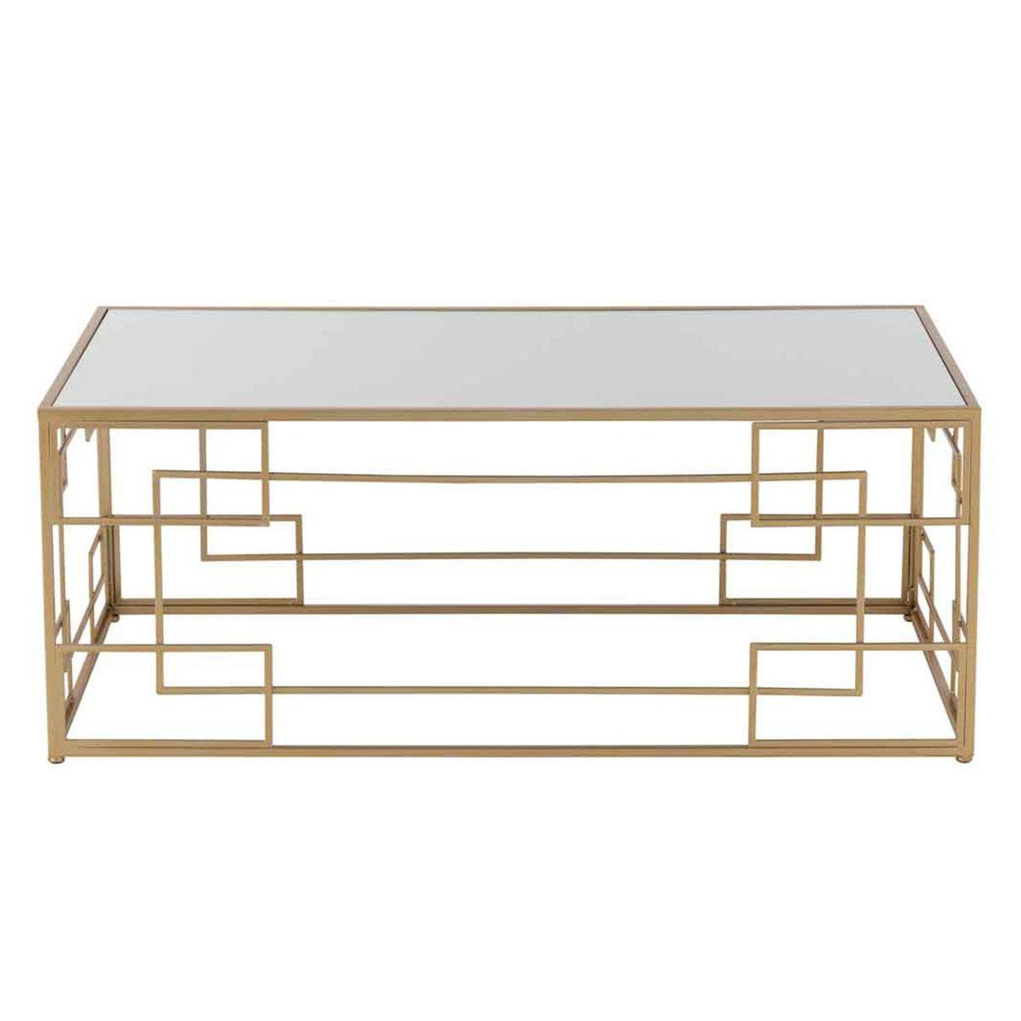 Voir la diapositive 2 : J-LINE Table basse design  ridao  120cm or