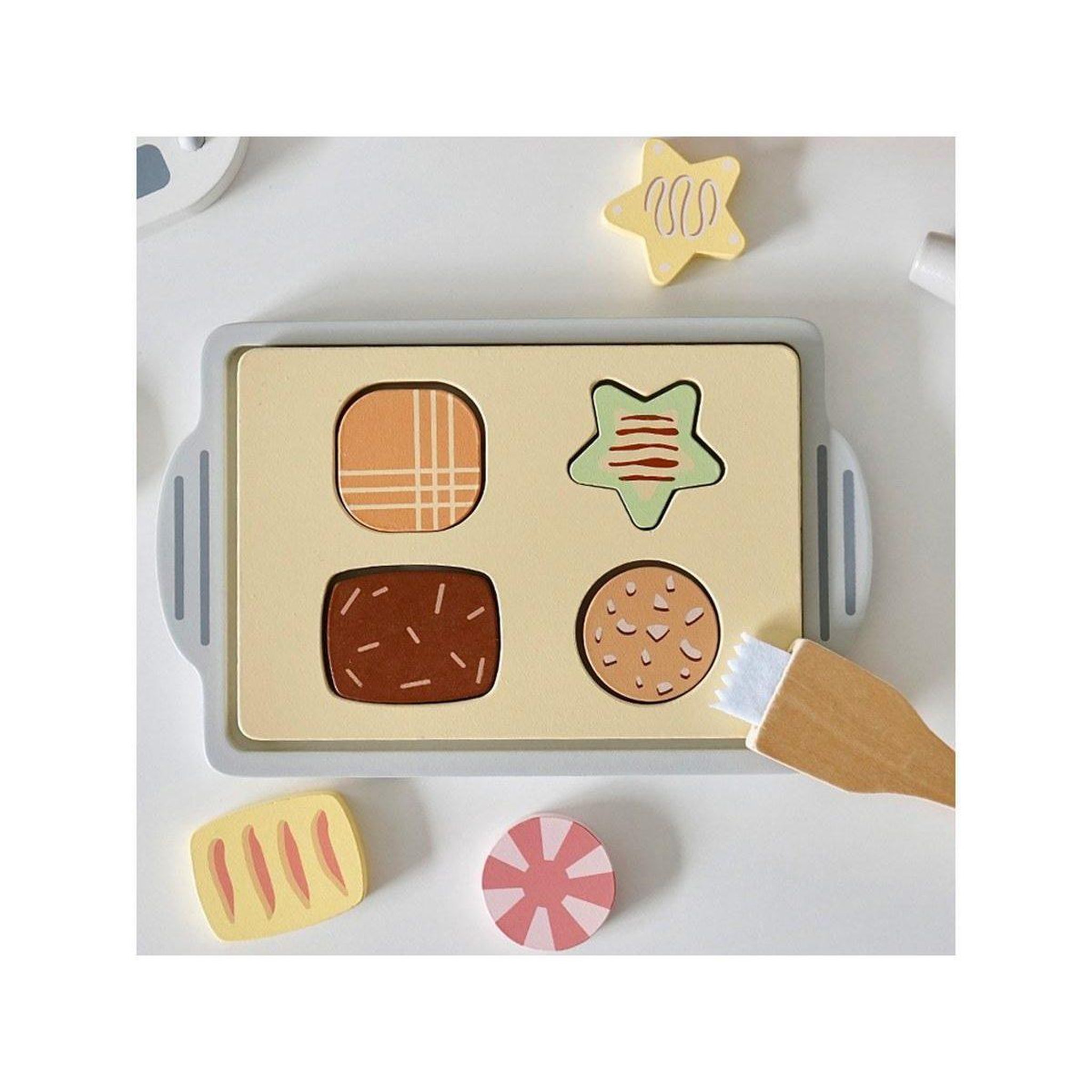 Voir la diapositive 5 : 1001JOUETS Kit de Pâtissier en Bois - Avec Accessoires - Jeu d'Imitation