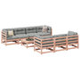 Voir la diapositive 1 : VIDAXL Salon de jardin 8 pcs avec coussins sapin douglas solide
