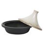 Voir la diapositive 2 : NAPOLEON Tajine noire en fonte et céramique noir et marron