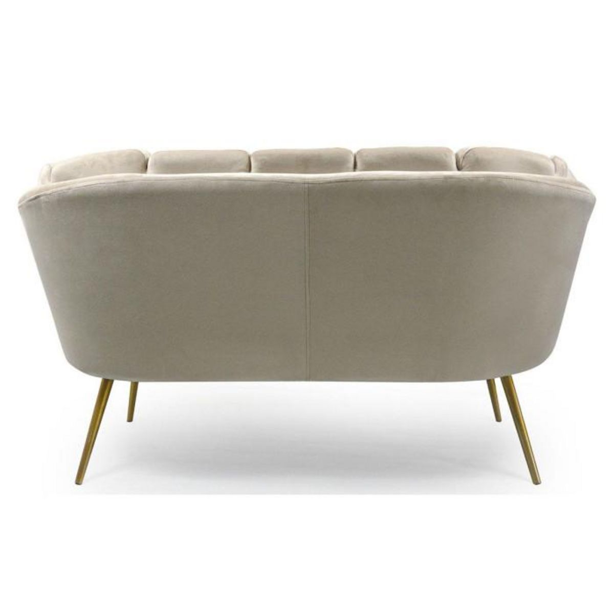 Paris Prix Canapé 2 Places en Velours  Dabren  138cm Taupe