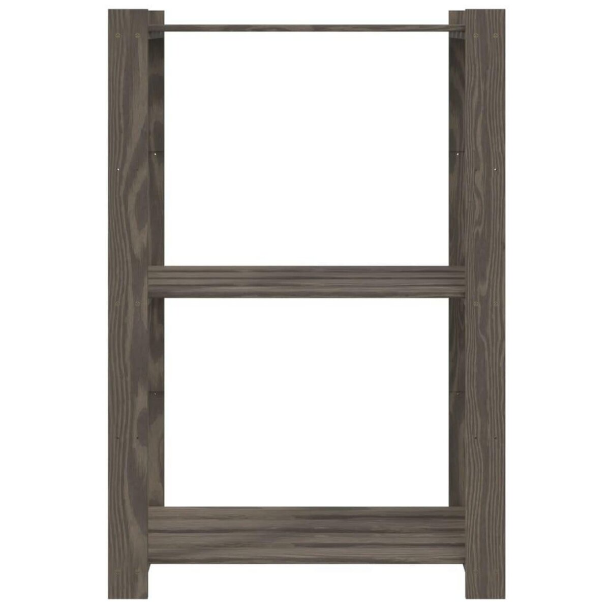 VIDAXL Support de rangement a 3 niveaux gris 60x38x90 cm bois de pin