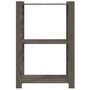 Voir la diapositive 3 : VIDAXL Support de rangement a 3 niveaux gris 60x38x90 cm bois de pin