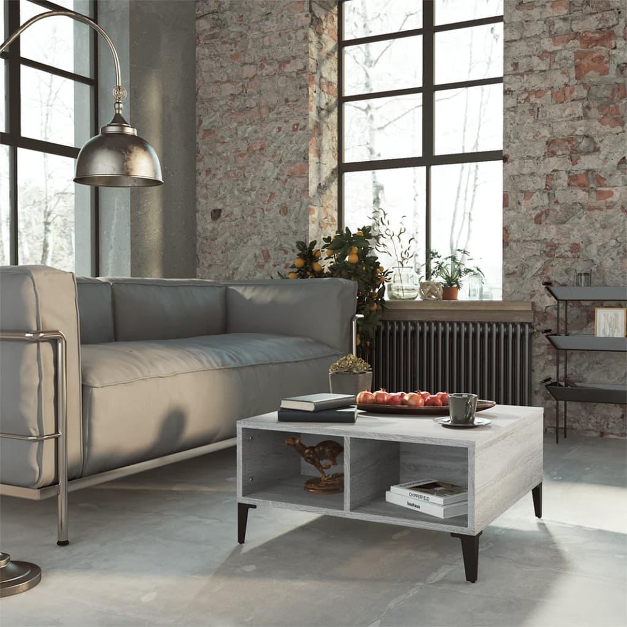 VIDAXL Table basse sonoma gris 60x60x30 cm bois d'ingenierie