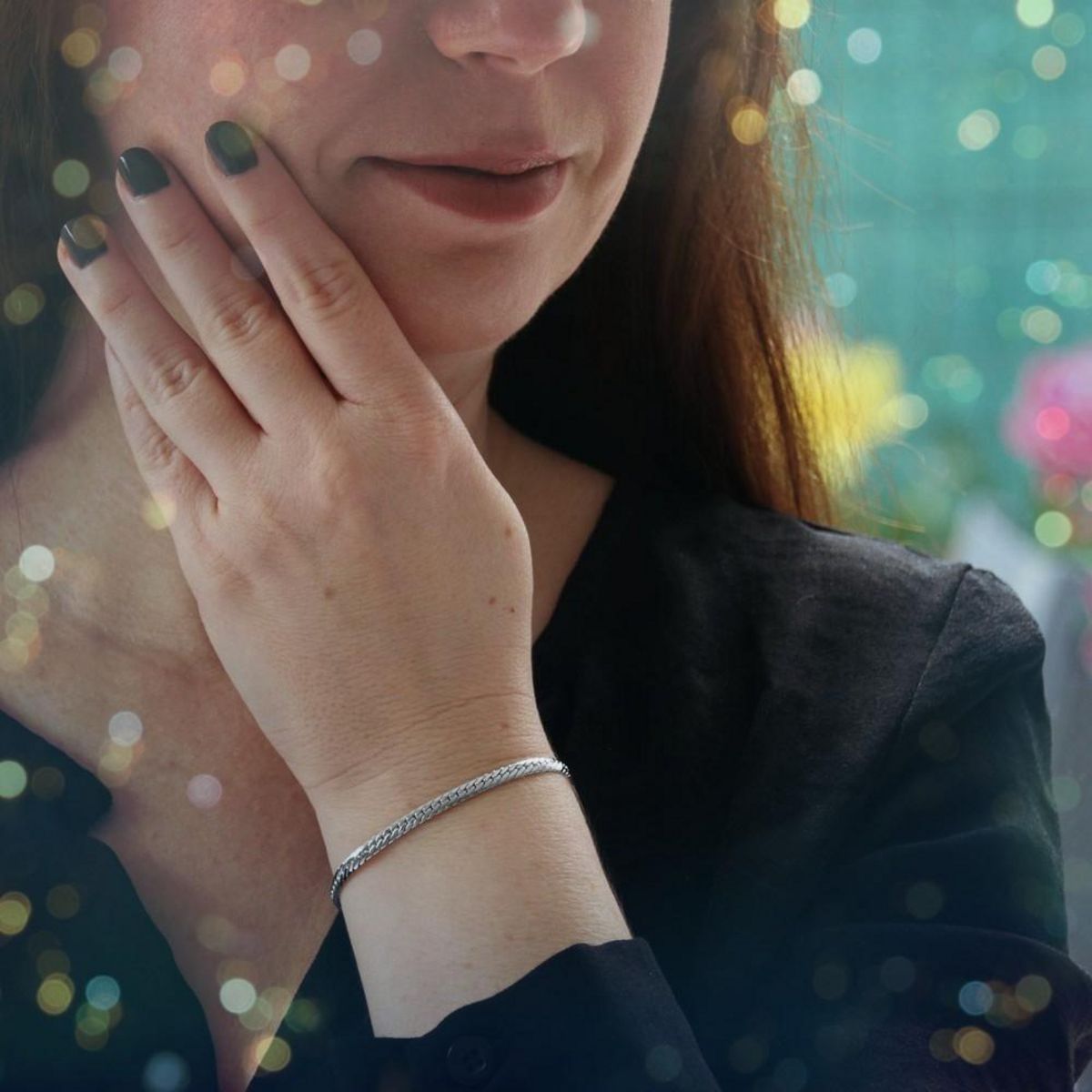 L'ATELIER D'AZUR Bracelet Or Blanc Maille Anglaise - Femme