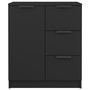Voir la diapositive 3 : VIDAXL Buffet noir 60x30x70 cm bois d'ingenierie