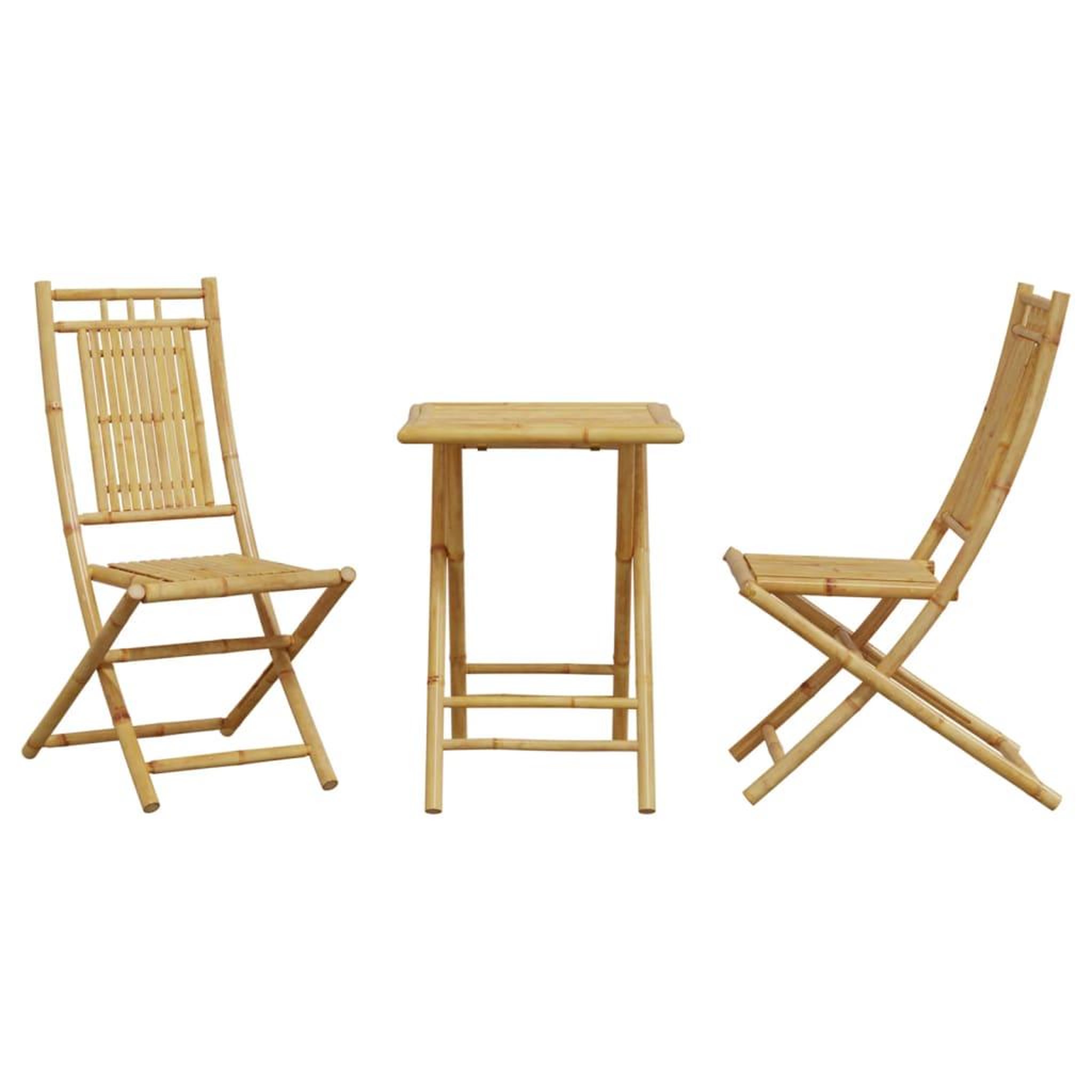 Voir la diapositive 4 : VIDAXL Ensemble de bistro 3 pcs bambou