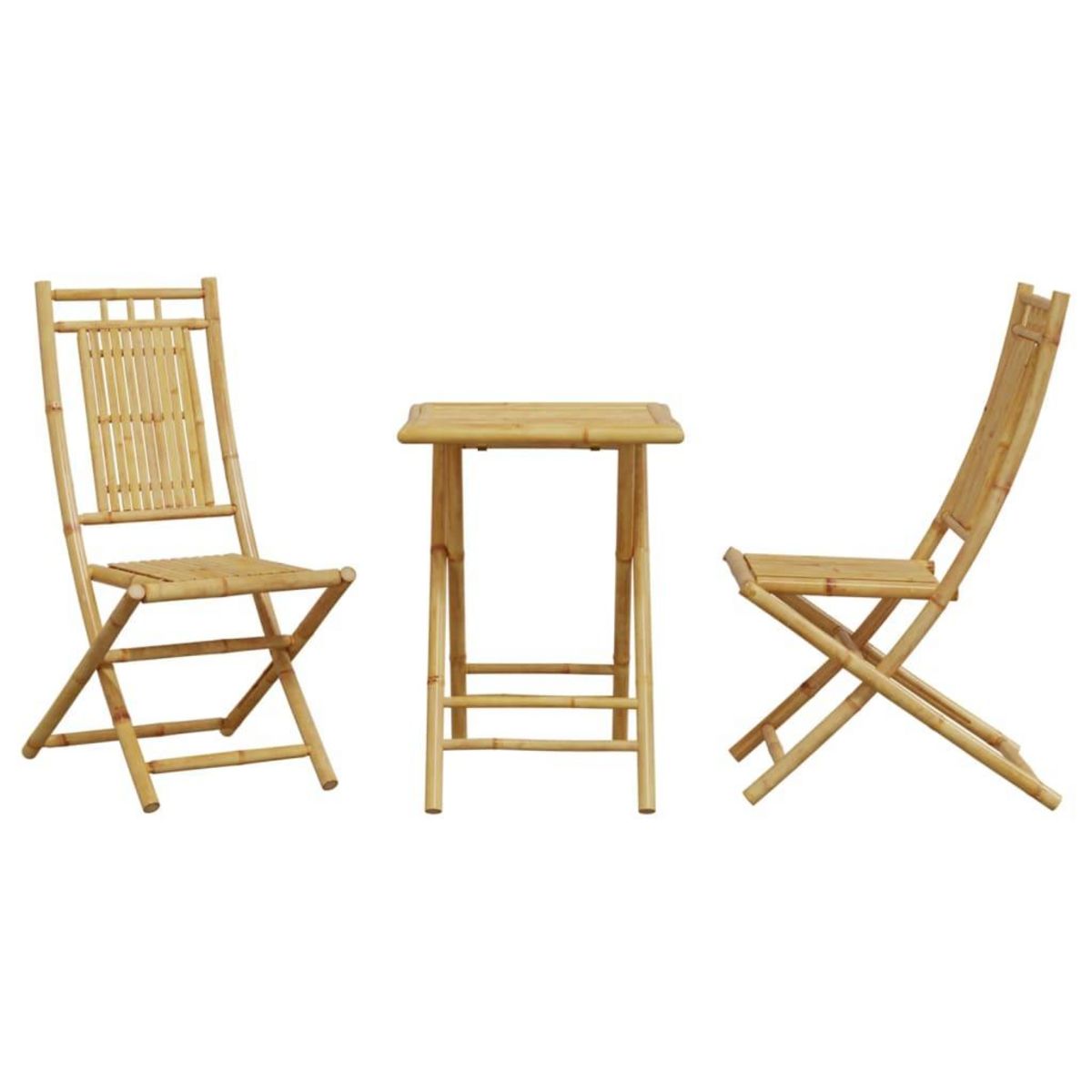 VIDAXL Ensemble de bistro 3 pcs bambou