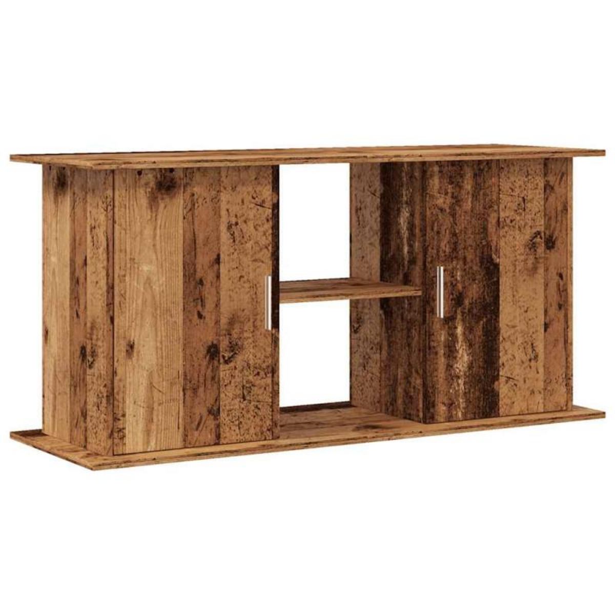 VIDAXL Support pour aquarium vieux bois 121x41x58 cm bois d ingénierie