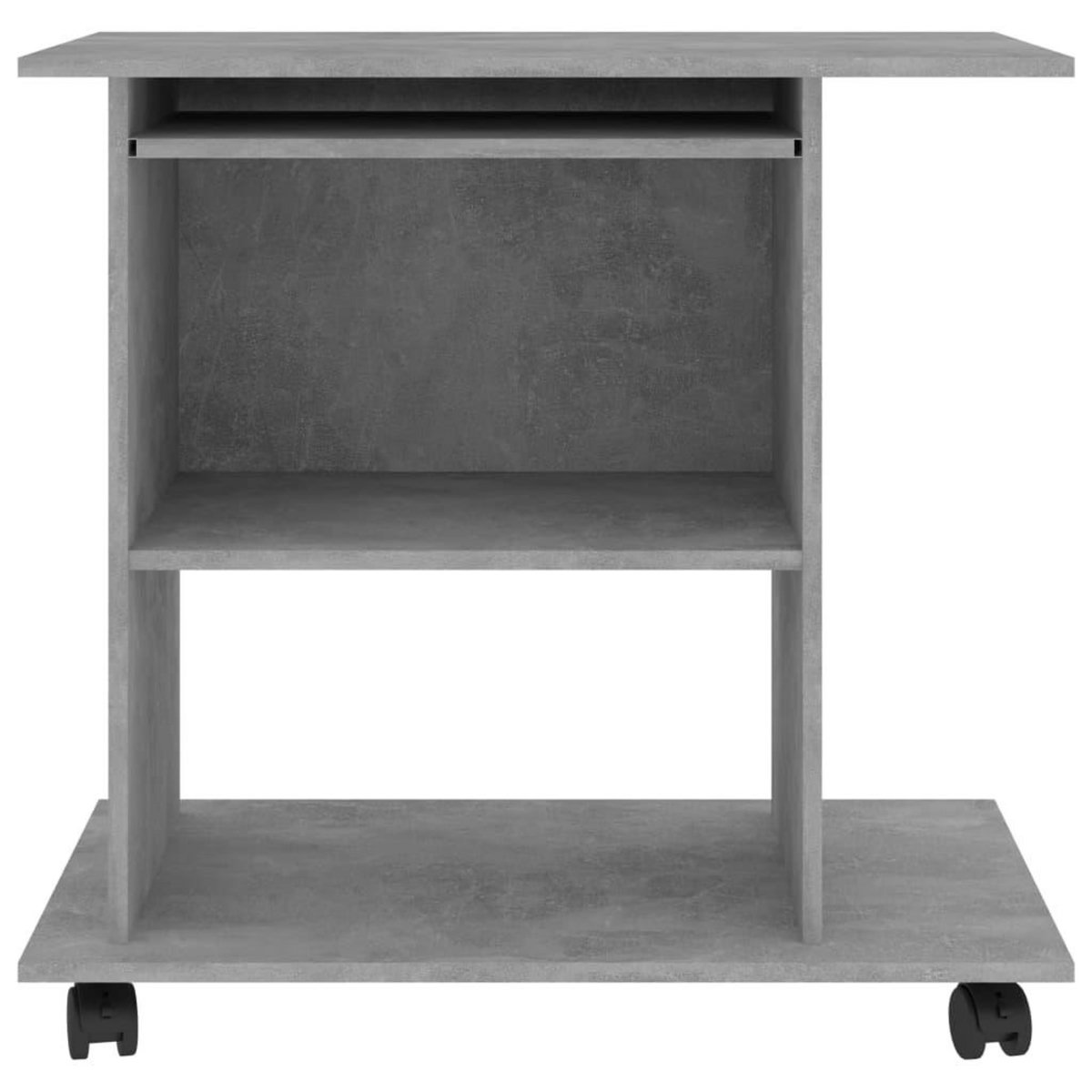 VIDAXL Bureau d'ordinateur Gris beton 80x50x75 cm Bois d'ingenierie
