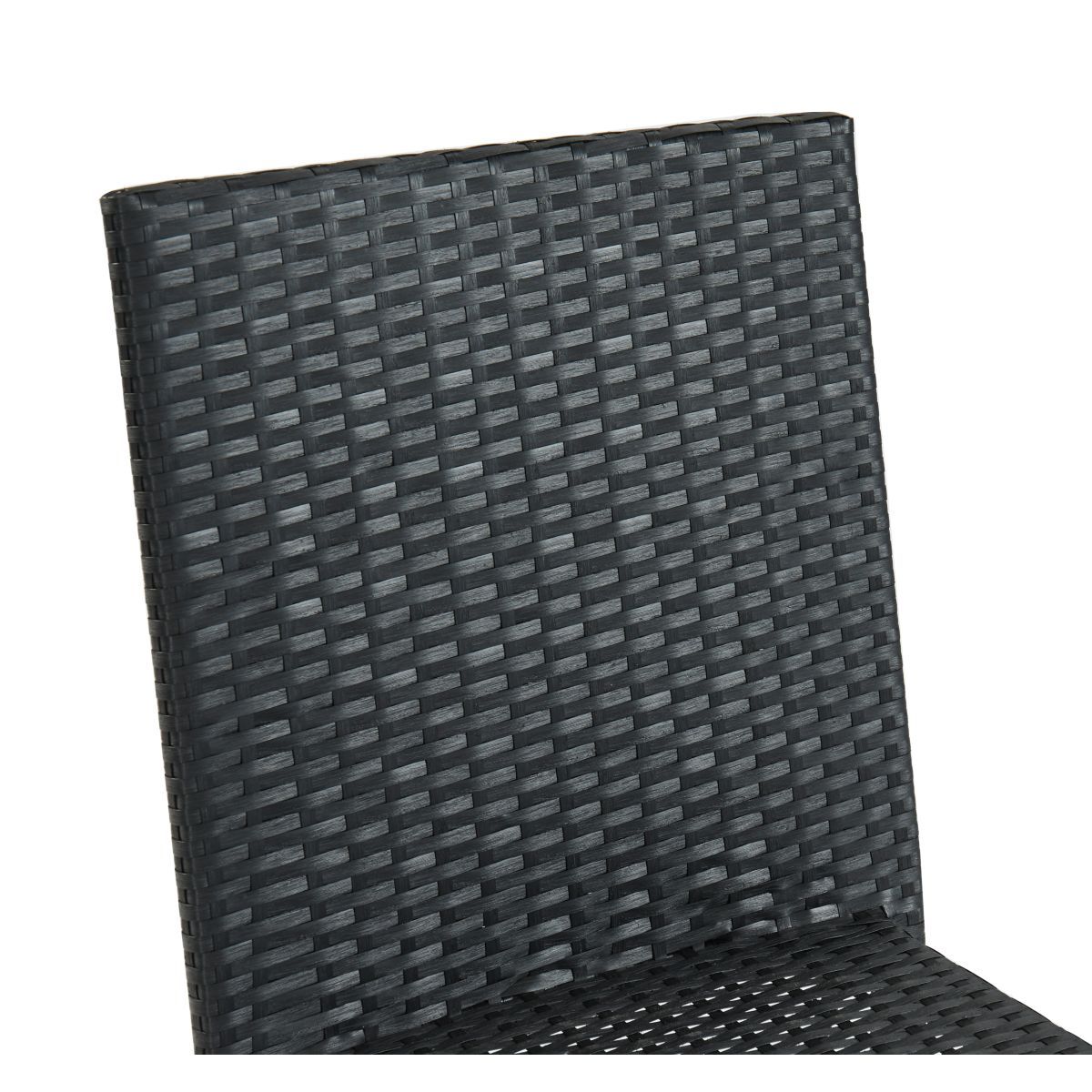 IDCOM Salon  de jardin - 6 places - Résine et verre