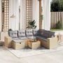 Voir la diapositive 1 : VIDAXL Salon de jardin avec coussins 8pcs melange beige resine tressee