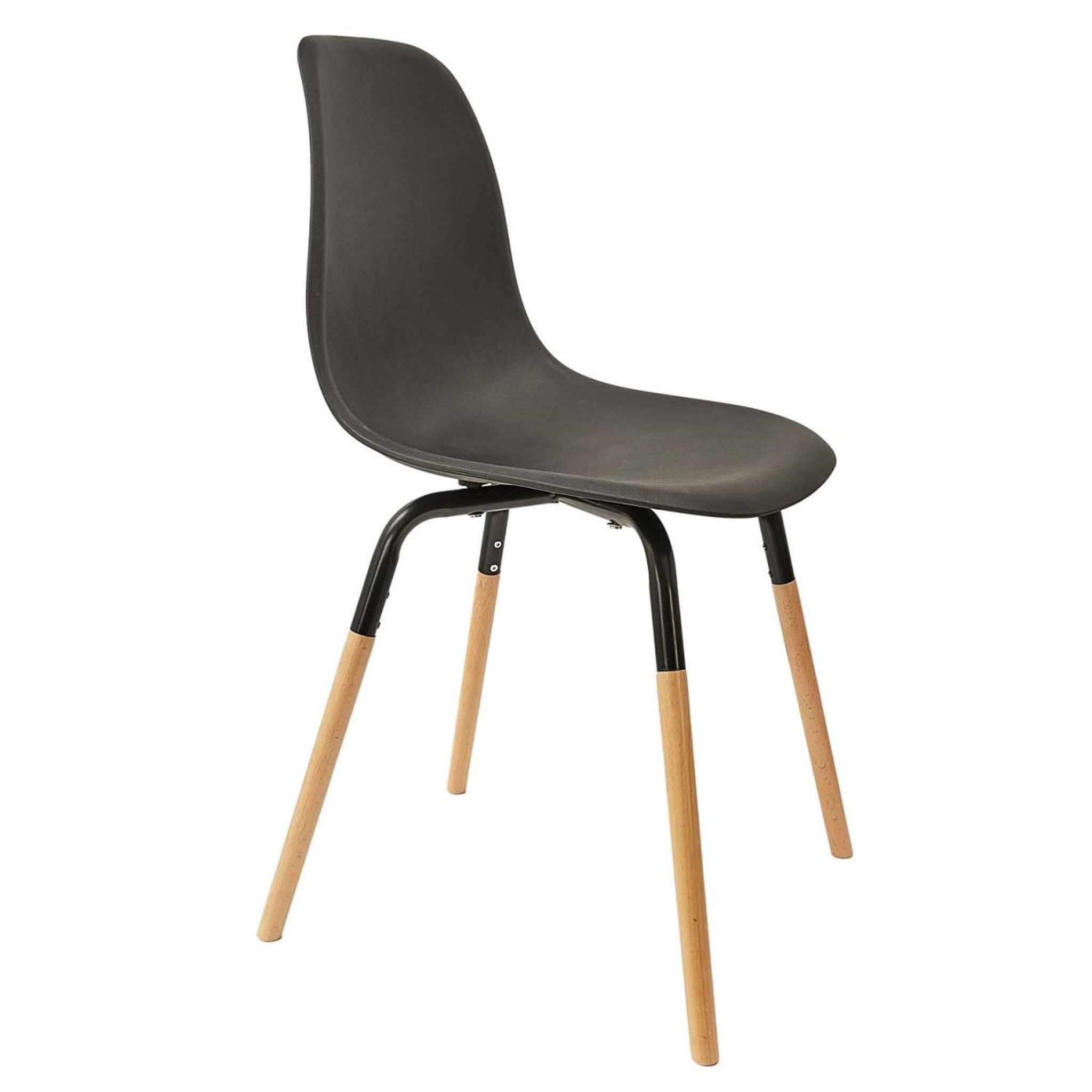Voir la diapositive 2 : The Home Deco Factory Lot de 4 chaises scandinaves  phénix  81cm noir