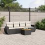 Voir la diapositive 1 : VIDAXL Salon de jardin 5 pcs avec coussins noir resine tressee